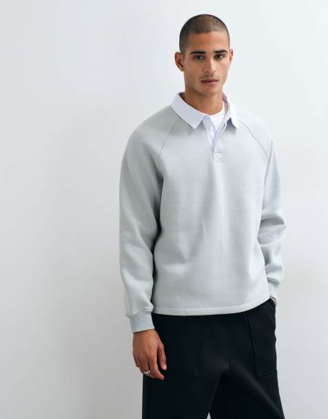 ASOS DESIGN relaxed raglan rugby in pastel colour - view 1