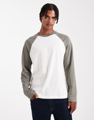 Asos Design Relaxed Raglan T-shirt In White
