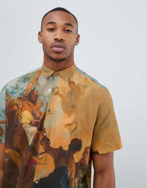 Renaissance print hot sale shirt