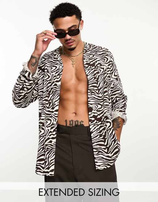 brown zebra print shirt