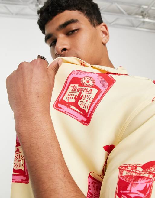 ASOS DESIGN relaxed revere shirt with tequila print - part of a set, 3 of 4