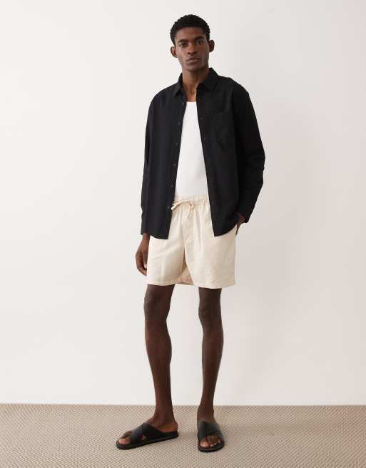 ASOS DESIGN relaxed seersucker shirt in black, 2 of 5
