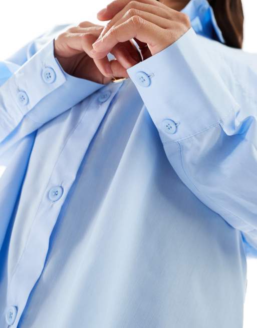 ASOS DESIGN relaxed shirt in blue, 2 of 4