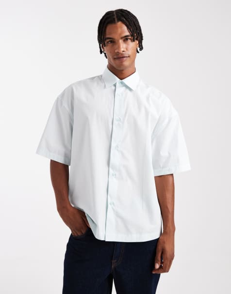 ASOS DESIGN relaxed shirt in blue - view 1
