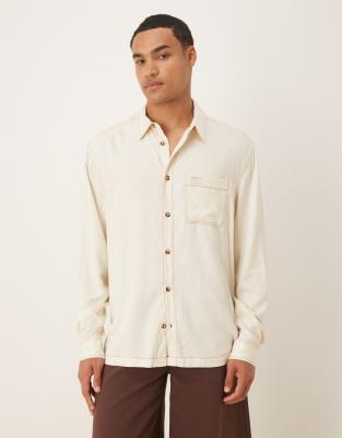 Asos Design Relaxed Shirt In White