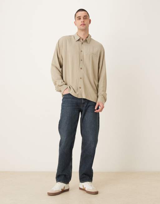 ASOS DESIGN relaxed shirt in sage green, 2 of 5