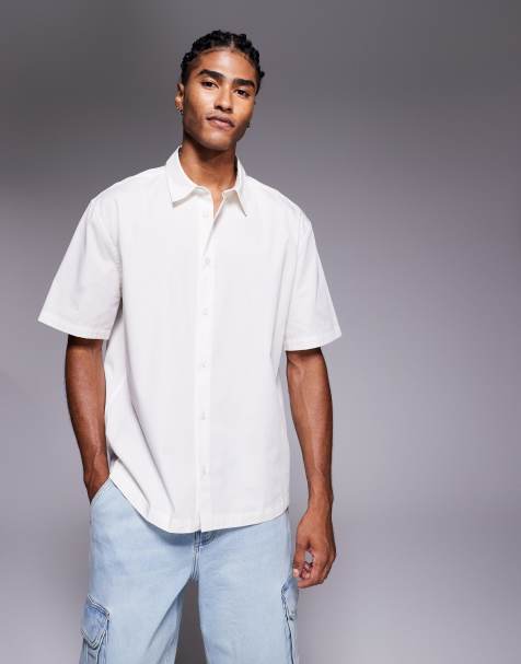 ASOS DESIGN relaxed shirt in white - view 1