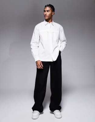 Asos Design Relaxed Shirt In White