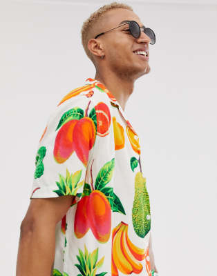 ASOS DESIGN Relaxed Shirt With Fruit Print, $9, Asos