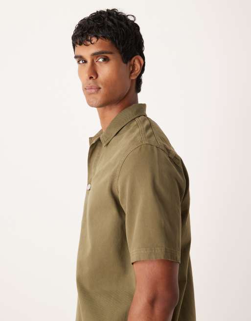 ASOS DESIGN relaxed short sleeve shirt in khaki green - part of a set, 4 of 5
