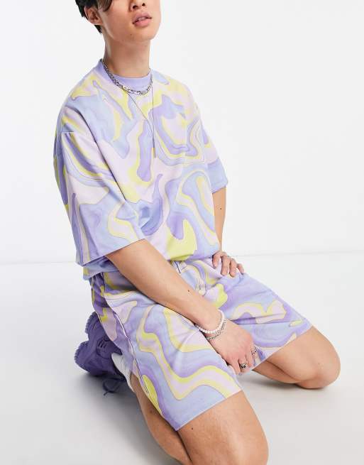 ASOS DESIGN relaxed shorts with all-over swirl print - part of a set, 3 of 4