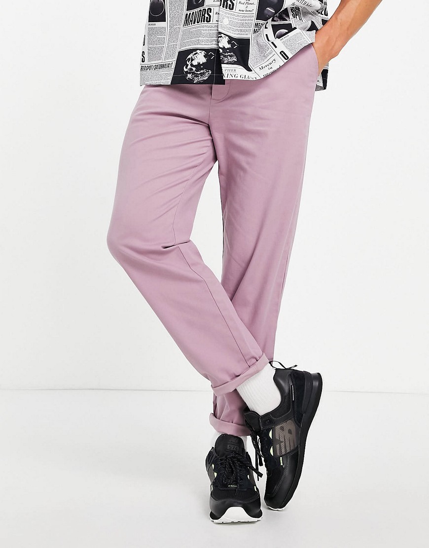 ASOS DESIGN relaxed skater chinos in purple