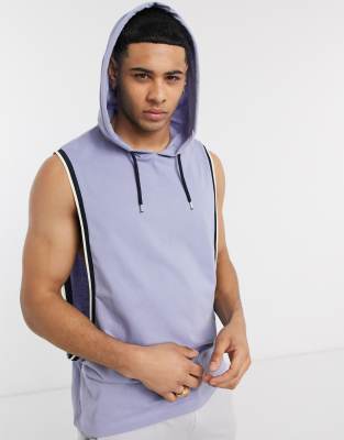 Sleeveless hooded discount t shirt mens