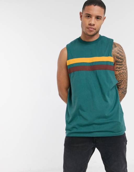 ASOS DESIGN relaxed sleeveless t-shirt with dropped armhole and ...