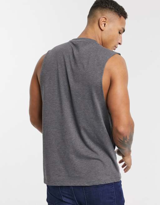 ASOS DESIGN t-shirt in charcoal marl