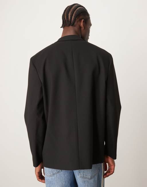 ASOS DESIGN relaxed slouchy blazer in black, 3 of 5