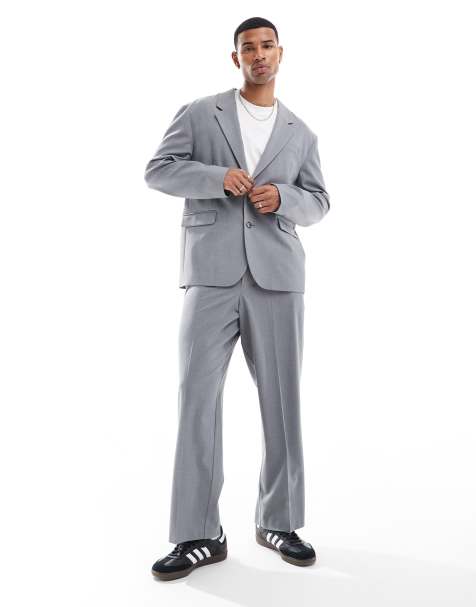 ASOS DESIGN relaxed slouchy suit in grey - view 1