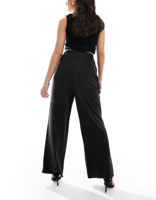 ASOS DESIGN dad pants in washed black - part of a set