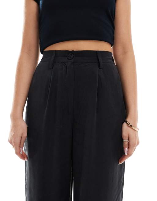 ASOS DESIGN dad pants in washed black - part of a set