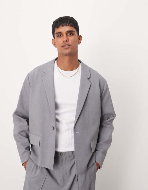 ASOS DESIGN relaxed suit in grey