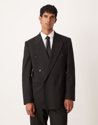 Asos Design Relaxed Suit Jacket In Black