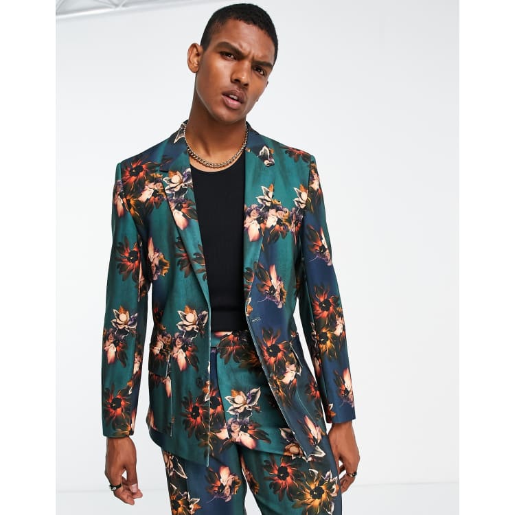 Asos mens floral suit hotsell