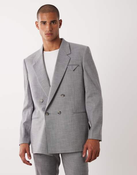 ASOS DESIGN relaxed suit jacket in mid grey - view 1