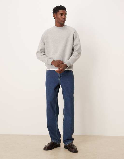 ASOS DESIGN relaxed sweatshirt in grey marl, 2 of 5