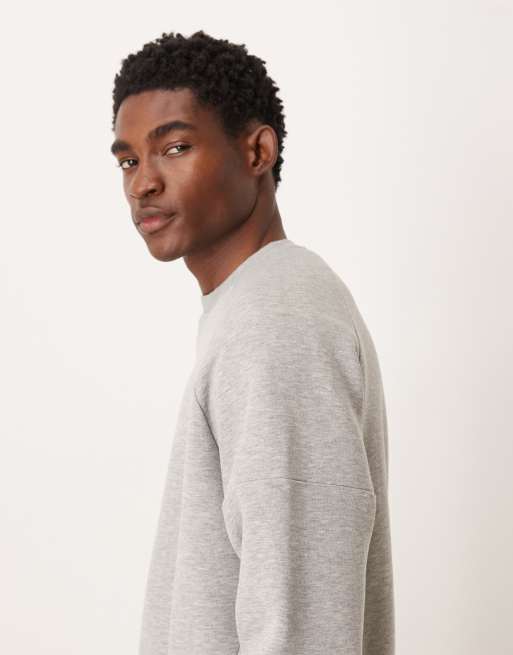 ASOS DESIGN relaxed sweatshirt in grey marl, 4 of 5