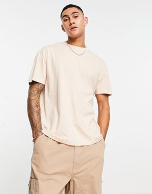 ASOS DESIGN relaxed t-shirt in beige