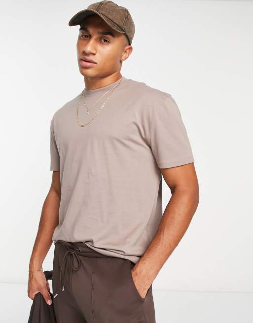 ASOS DESIGN relaxed t-shirt in beige  
