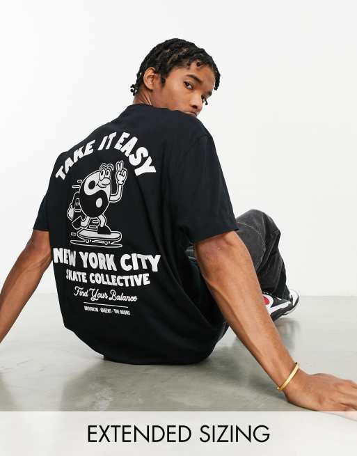 Oversized New York Back Print T-shirt