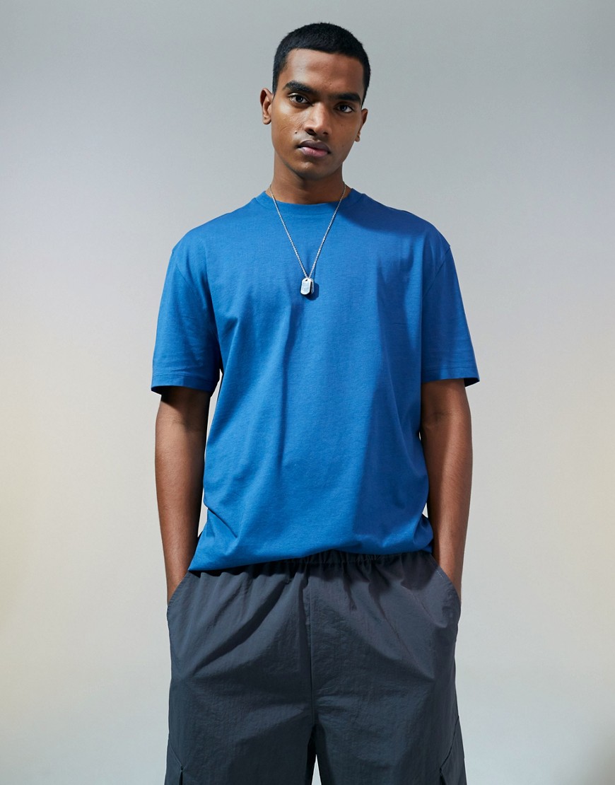 ASOS DESIGN relaxed t-shirt in blue-Navy