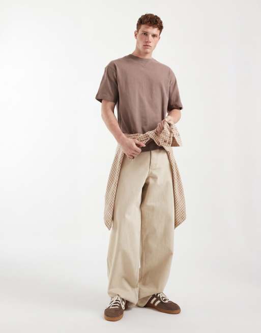 ASOS DESIGN relaxed t-shirt in brown boucle , 2 of 5