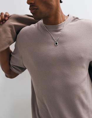 Asos Design Relaxed T-shirt In Brown