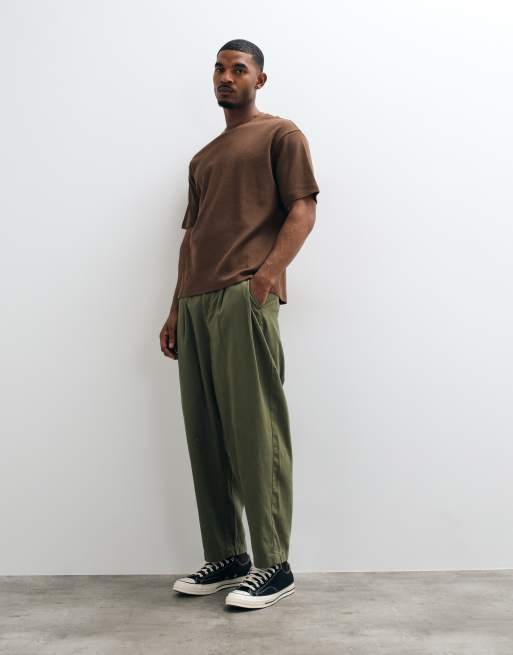 ASOS DESIGN relaxed t-shirt in brown waffle, 3 of 8