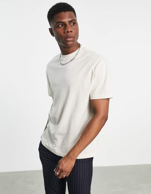 ASOS DESIGN relaxed t-shirt in ecru with photographic back print