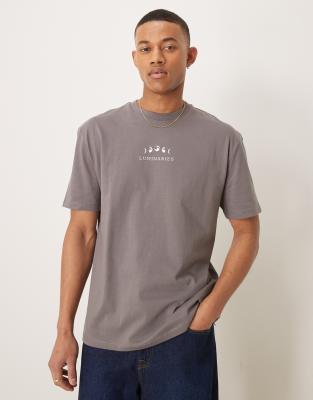 Asos Design Relaxed T-shirt In Gray