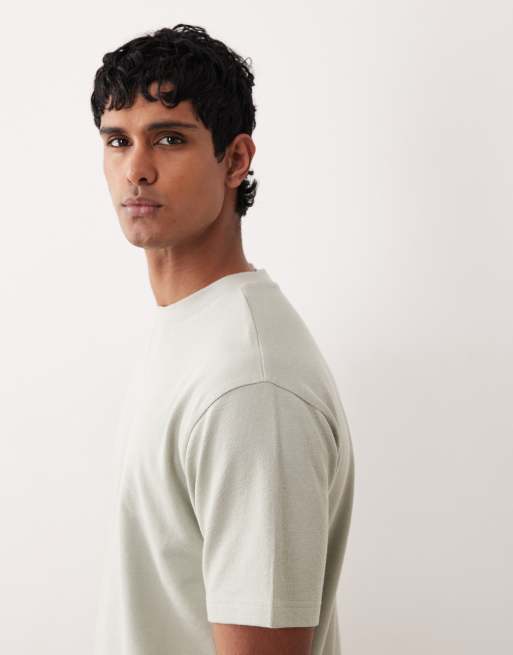 ASOS DESIGN relaxed t-shirt in grey boucle, 4 of 5