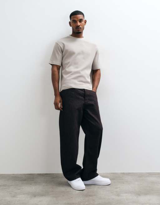 ASOS DESIGN relaxed t-shirt in grey waffle, 2 of 8
