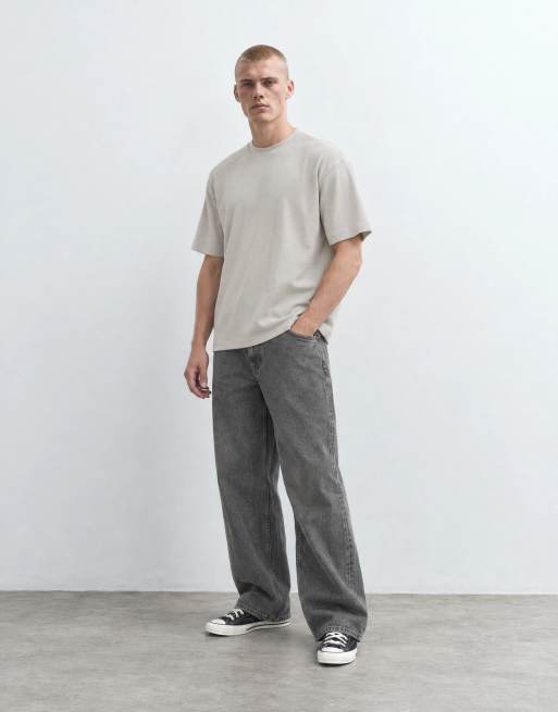 ASOS DESIGN relaxed t-shirt in grey waffle, 6 of 8