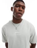 [ASOS DESIGN] ASOS DESIGN relaxed t-shirt in grey with celestial chest print 2XL GREY