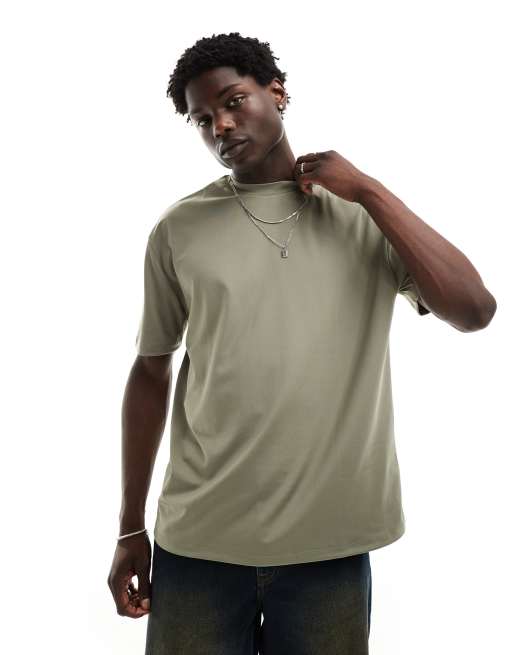 ASOS DESIGN relaxed T-shirt in khaki scuba