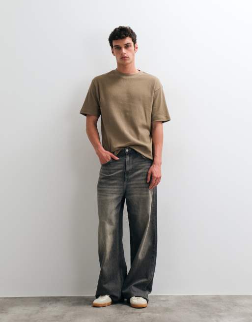 ASOS DESIGN relaxed t-shirt in light brown waffle, 2 of 5