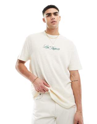 Asos Design Relaxed T-shirt In Neutral