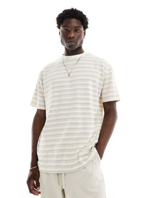ASOS DESIGN relaxed t-shirt in textured stripe