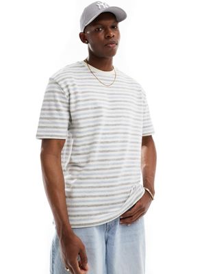 ASOS DESIGN relaxed t-shirt in textured stripe