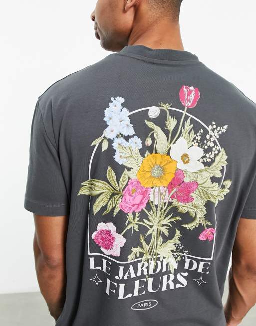 Tee shirt fleurs hot sale