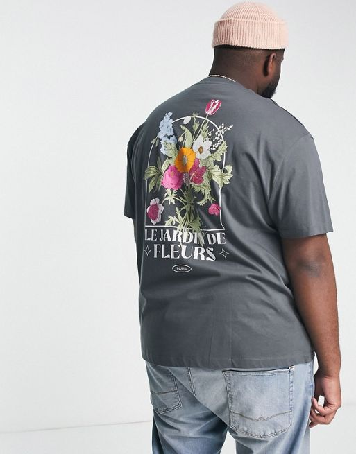 ASOS DESIGN Regular Fit Floral Tapestry Style Shirt In Black, $13