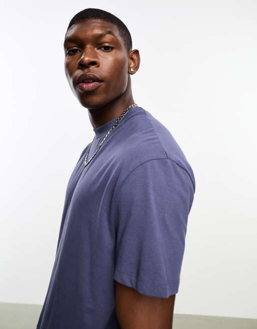 ASOS DESIGN relaxed  t-shirt in washed blue 